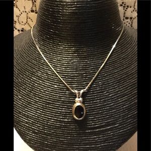 Boma 925 silver necklace and pendent with onyx